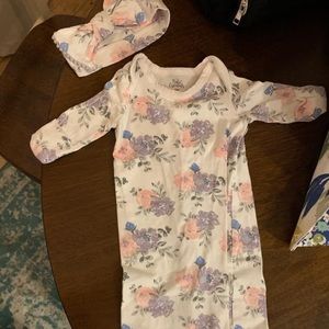 Baby Essentials 3 month tie gown & headband